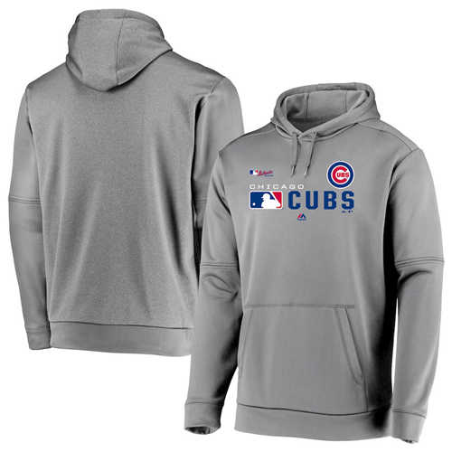 Chicago Cubs Majestic Authentic Collection Team Distinction Pullover Hoodie Platinum